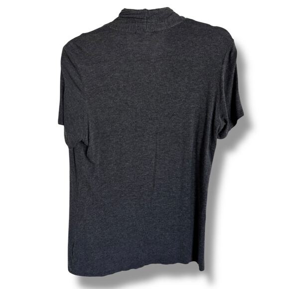 MEL & MO Women's Gray Floral Textured Faux Twinset Top - Picture 6 of 8